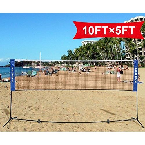  K&A Company Tennis Net Beach Badminton Volleyball Training Portable Bag Carrying Outdoor 10 x 5