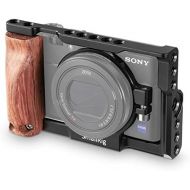 SmallRig SMALLRIG RX100 Cage for Sony RX100 V  RX100 III  RX100 IV (Sony M3 M4 M5) Camera with Wooden Handle Grip - 2105