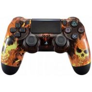 ModdedZone Fire Skulls PS4 PRO Rapid Fire Custom Modded Controller 40 Mods for All Major Shooter Games, Fortnite, Auto Aim, Quick Scope Sniper Breath and More (CUH-ZCT2U)
