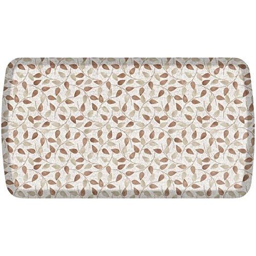  GelPro Elite Premier Anti-Fatigue Kitchen Comfort Floor Mat, 20x36, New Leaves Oatmeal Stain Resistant Surface with therapeutic gel and energy-return foam for health & wellness