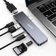 [아마존 핫딜] USB C Hub for MacBook Pro, CHOETECH 7-in-1 USB Type C Hub Adapter with 4K HDMI, 2 USB 3.0, 100W USB C Power Delivery, Micro SD/SD Card Reader for MacBook Pro 2019/2018/2017/2016, M