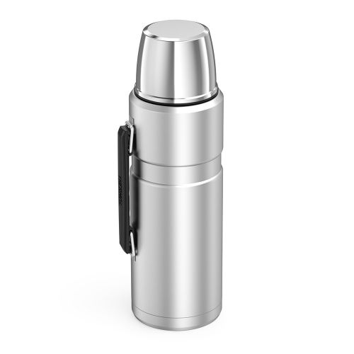 써모스 Thermos Stainless King 68 Ounce Vacuum Insulated Beverage Bottle with Handle, Stainless Steel