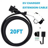 Zencar 20 FT EV Charging Extension Cable Electric Vehicle Extension Cord Compatible with Any J1772 Charging Cable(Rated Current 30 Amp) 