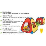 UTEX 3 in 1 Pop Up Play Tent with Tunnel, Ball Pit for Kids, Boys, Girls, Babies and Toddlers, IndoorOutdoor Playhouse