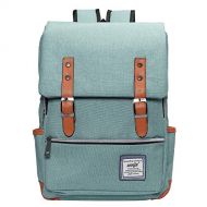 OURBAG Unisex British Style Casual Waterproof Oxford School Backpack Rucksack Light Green