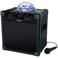 [아마존베스트]ION Audio Party Rocker Plus | Portable Bluetooth Party Speaker System & Karaoke Machine with Built-In Rechargeable Battery, App-Controlled Party Light Display & Microphone