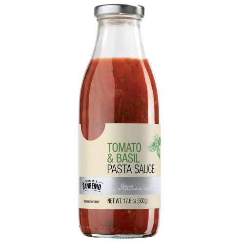  Sanremo Tomato and Basil Pasta Sauce, 17.6 Ounce (Pack of 6)