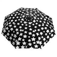 [아마존핫딜]OMOTON Regenschirm mit automatischem Knopf, die Farbe wechseln bei Nasse Windfest, kompakte Design, 8 verstarkten Rippen, in Sterne-Form, schwarz