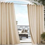 Outdoor Decor Gazebo Grommet Outdoor Curtain Panel Khaki 50x84