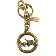 Coach Horse & Carriage Bag Charm Keychain Key Fob, Style F32227, Gold