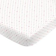 [아마존베스트]NoJo Aztec Mix & Match 100% Cotton Triangles Fitted Crib Sheet, Pink, Grey, White