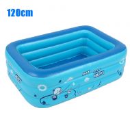 Treslin Children Bathing Tub Baby Home Use Paddling Pool Inflatable Square Swimming Pool Kids Inflatable Pool@1.2m
