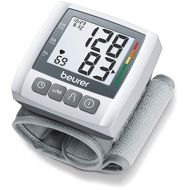 Beurer BC30 Wrist Blood Pressure Monitor, Adjust. Cuff | Automatic & Digital, 2x 60 Reading Memory, LCD XL Numbers, Irreg. Heartbeat, Cuff Circ. 5.3” - 7.7”| Home Use BP Machine Ki