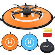 WisFox Drone Landing Pad, Universal Waterproof D 75 cm / 30 Tragbare faltbare Landing Pads fuer RC Drones Hubschrauber, PVB Drohnen, DJI Mavic Pro Phantom 2/3/4 Pro, Antel Robotic