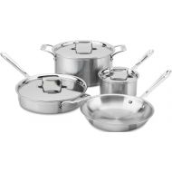 All-Clad BD005710-R D5 Brushed 1810 Stainless Steel 5-Ply Bonded Dishwasher Safe Cookware Set, 10-Piece