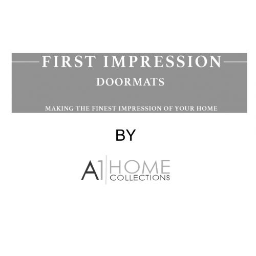  A1 Home Collections First Impression, Green Glasses Welcome Doormat, 18 L X 30 W