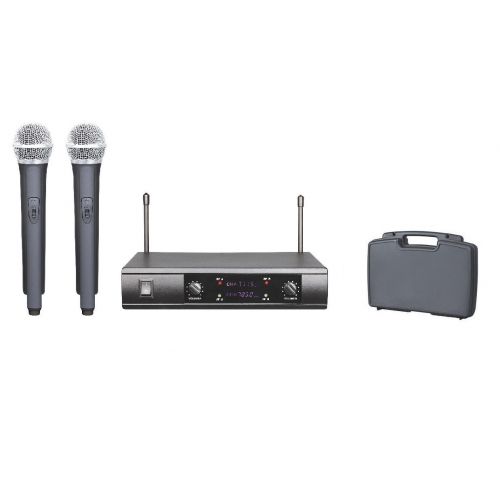  BOLY Boly Pro UHF Dual Wireless Cordless Microphone Mic System with Carrying Case