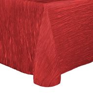 Ultimate Textile -18 Pack- Crinkle Taffeta - Delano 90 x 156-Inch Rectangular Tablecloth, Red