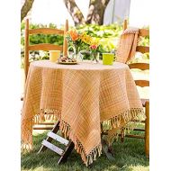 April Cornell Misty Island Honeycomb Weave 60 x 90 Inch Rectangle 100% Cotton Tablecloth - Seats 6-8