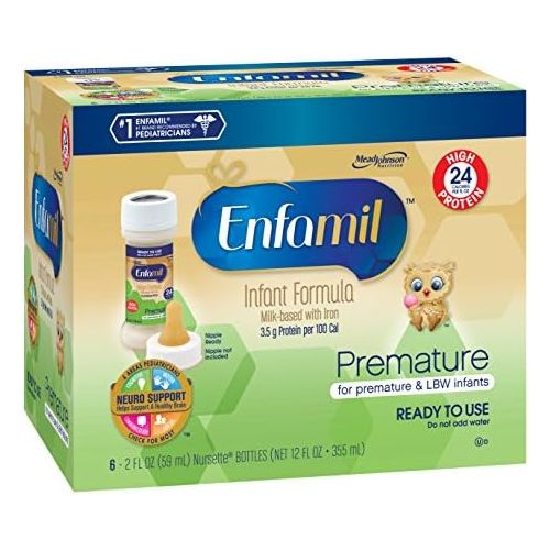  [아마존베스트]Enfamil Ready to Feed Premature Baby Formula Milk, 2 Fluid Ounce (48 count), High Protein 24 Calorie