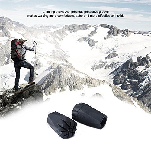  Aneil Trekking Pole Replacement Accessories, Classic Rubber Tip Protector, Walking Rubber Tip Protector, Mud Basket, Connector, Carry Bag