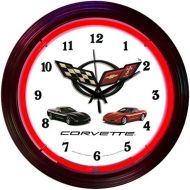 Neonetics Cars and Motorcycles Corvette C5 Neon Wall Clock, 15-Inch