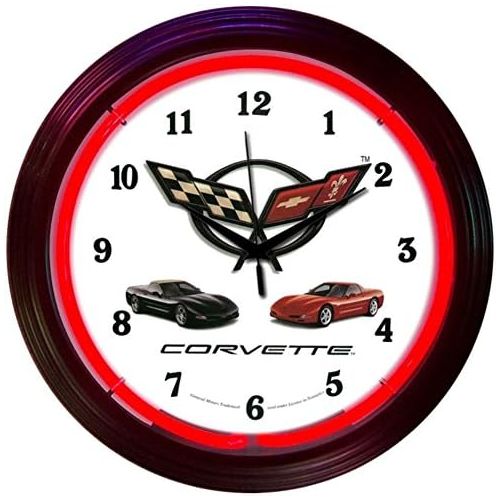  Neonetics Cars and Motorcycles Corvette C5 Neon Wall Clock, 15-Inch