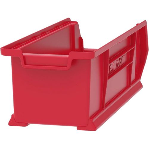  Akro-Mils 30284 Super Size Plastic Stacking Storage Akro Bin, 24-Inch Diameter by 8-Inch Width by 7-Inch Height, Red, Case of 4