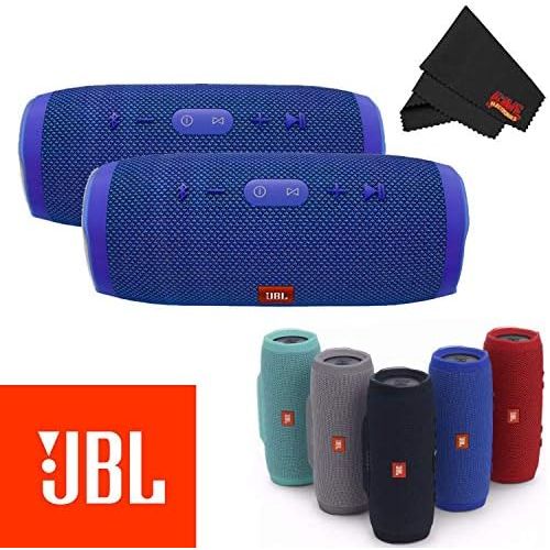 제이비엘 JBL Charge 3 Portable Bluetooth Stereo Speaker 2-Pack (Blue)