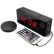 ILuv iLuv TimeShaker Boom - (Upgraded) 1.4 Jumbo LED Dual Alarm Clock with Wireless 3 Level Vibrating Shaker, Alert Light, Panic Sound Adjuster, USB Charging Port, 5 Level Dimmer and AC