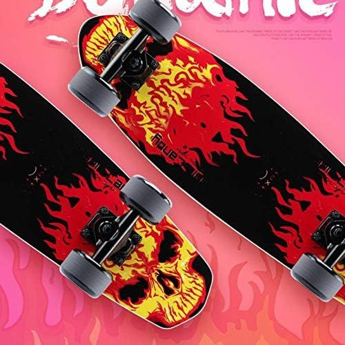  QYSZYG Skateboard/Vielfalt Wahl/Maple Big Fish Board Erwachsene Madchen Kleine Fish Board Anfanger Roller Skateboard (Color : A)