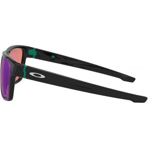오클리 Oakley Mens Crossrange (a) Square Sunglasses, Polished Black, 57 mm