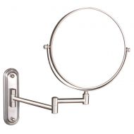 GURUN Wall Mount Magnifying Mirror Brushed Nickel Finish with 10x Magnification,8-Inch Two-Sided Swivel M1206N(8in,10x)