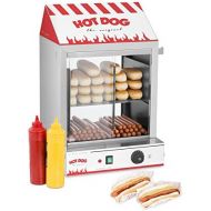 Royal Catering Hot Dog Steamer RCHW 2000 Wuerstchenwarmer fuer bis 200 Wuerstchen 50 Broetchen Warmhaltegerat 2000 W Ablassventil