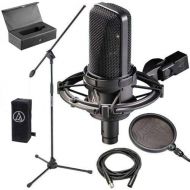 Audio-Technica AT4033CL Condenser Mic w Stand, Pop Filter, XLR & Cable Ties