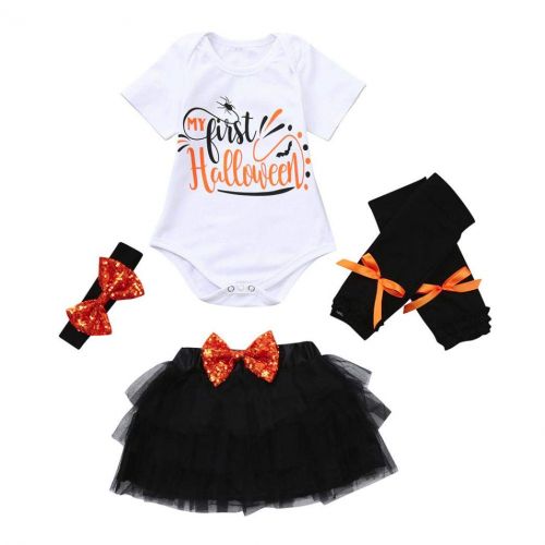  Kintaz 4Psc Newborn Baby Girls My Halloween Costume Tutu Dress Newborn Princess Outfit Set