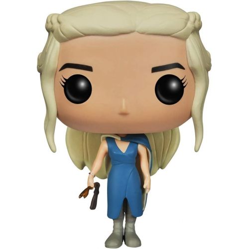 펀코 Daenerys Targaryen in Blue Outfit w/ Staff: Game of Thrones x Funko POP! Vinyl Figure & 1 POP! Compatible PET Plastic Graphical Protector Bundle [#025 / 04048 - B]