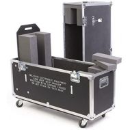 Displays2go Flat Panel TV Travel Case, With Wheels And Handles, And EVA Foam Interior For 1 TV - Black Laminate Plywood