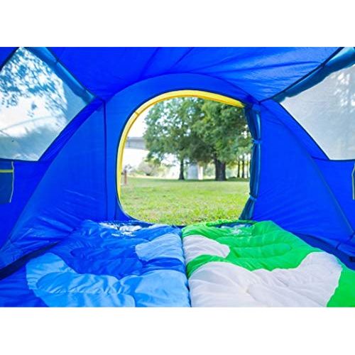  Amio Outdoor 2-Personen-Einzelschicht-Automatikzelt Doppelte Erhoehung der Campinggeschwindigkeit (Color : Blau)