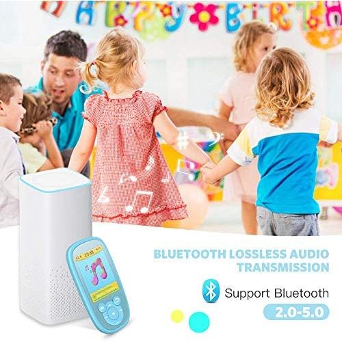  [아마존베스트]AGPTEK Bluetooth MP3 Player for Kids, Children Music Player with Built-in Speaker 8GB, 2.4 Inch HD Screen, 10 Soothing Sounds, FM Radio, Video, Voice Recorder, Expandable Up to 128
