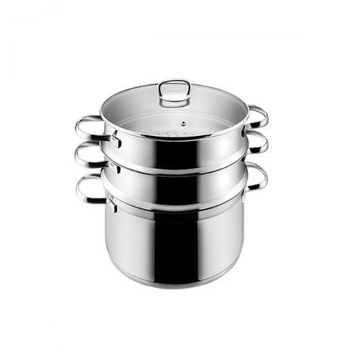  WHS Cookware Suppentopf 24cm Edelstahl Doppel Steamer Eintopf Multi Kombination Kocher Gas Apply Muttertag Vatertag Geschenk