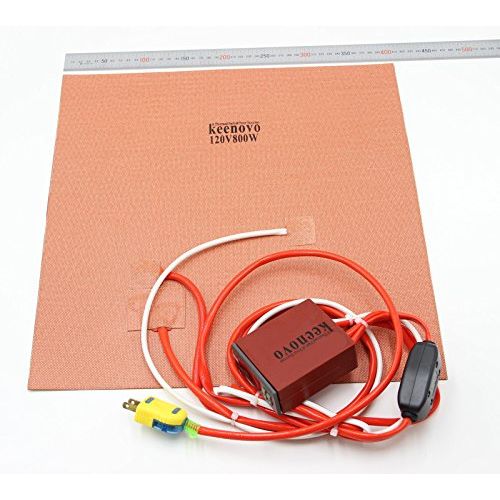  KEENOVO Keenovo Silicone Heater gMax Style 3D Printer Heatbed Build Plate Heating Element 16 120V Dual Heating Zones+Integrated Digital Controller & Plug