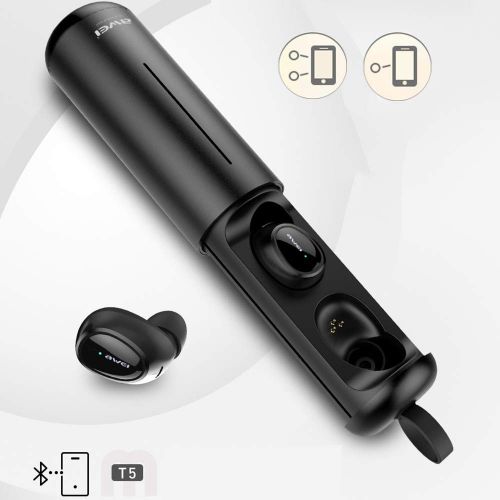  LAIHUI Twins Wireless Earbuds Earphone, Wireless Headset Earphones BT5.0 Headphone with Charging Box (Black)