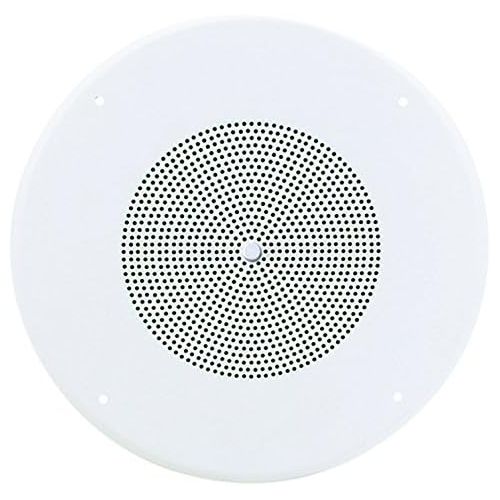  Atlas Sound SD72WV 70 Volt 8 Inch Dual Cone Speaker with Built-in Volume Control Bundle with Installation Hardware - Contractor Pack (2 Speakers, White)