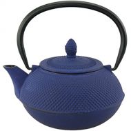 Creative Home 73481 Cast Iron Tea Pot with Infuser Basket, 30 oz, Blue