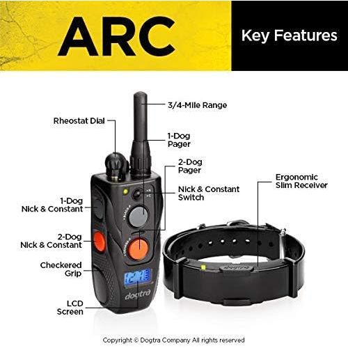  Dogtra ARC Remote Training Collar System, Black
