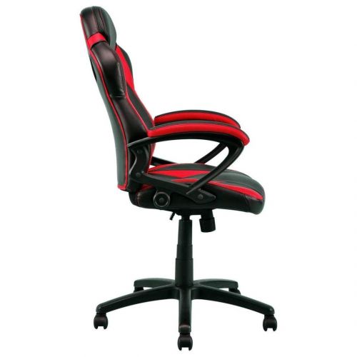  KLS14 Modern Style High Back Gaming Chairs 360-Degree Swivel Design Desk Task PU Leather Upholstery Thick Padded Seat Posture Support Home Office Furniture - Set of 4 RedBlack #2123