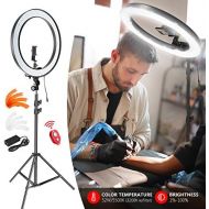 Neewer Upgraded 18-inch Outer Dimmable SMD LED Ring Light with 79-inch Stand, Rotatable Phone Holder for SmartphoneCamera Make up YouTube Video Shooting (EUUS Plug, Bag Included)