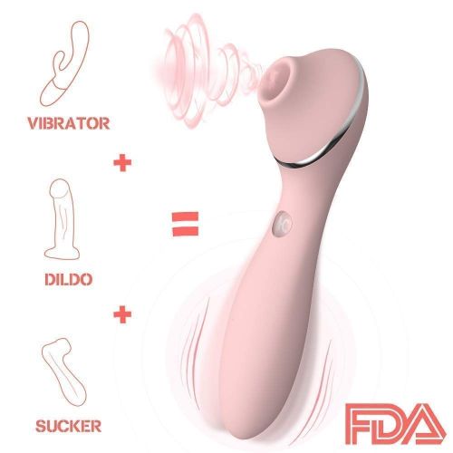  LuLuC-Love Sun-Love Wireless Waterproof Handheld Wand Massager with Heating Mode - Medical Silicone,USB Rechargeable,Powerful but Quiet Sucking Toys Sun-Love