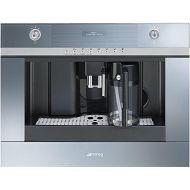 Smeg CMSCU451S 24 Linea Built-In Coffee Machine with Milk Frother Fully Automatic for Coffee Beans 5 Level Adjustable Coffee Strength in Stainless